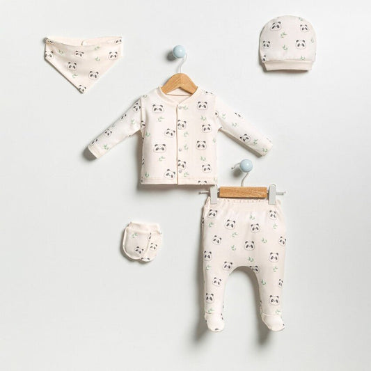 5 Piece Newborn Set - Panda - bundled joys co.