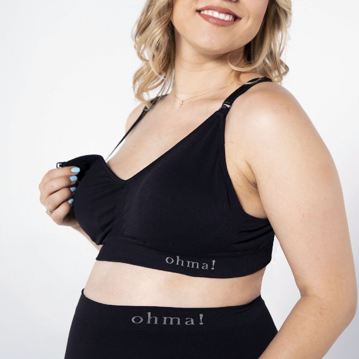 Black Seamless Nursing Bra - bundled joys co.