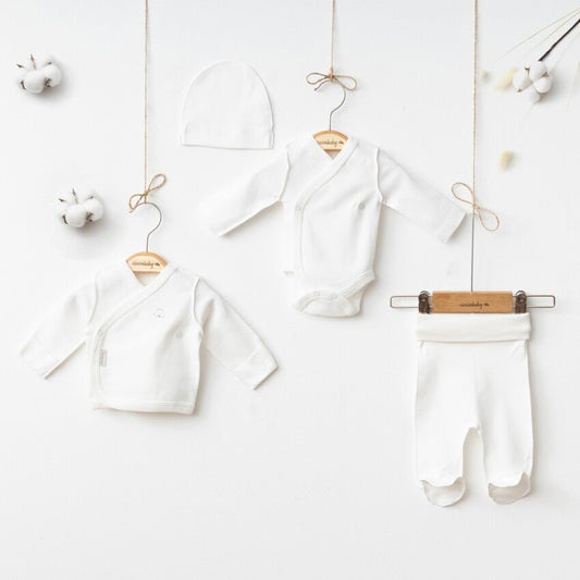 Clean White 4 Piece Newborn Set - bundled joys co.