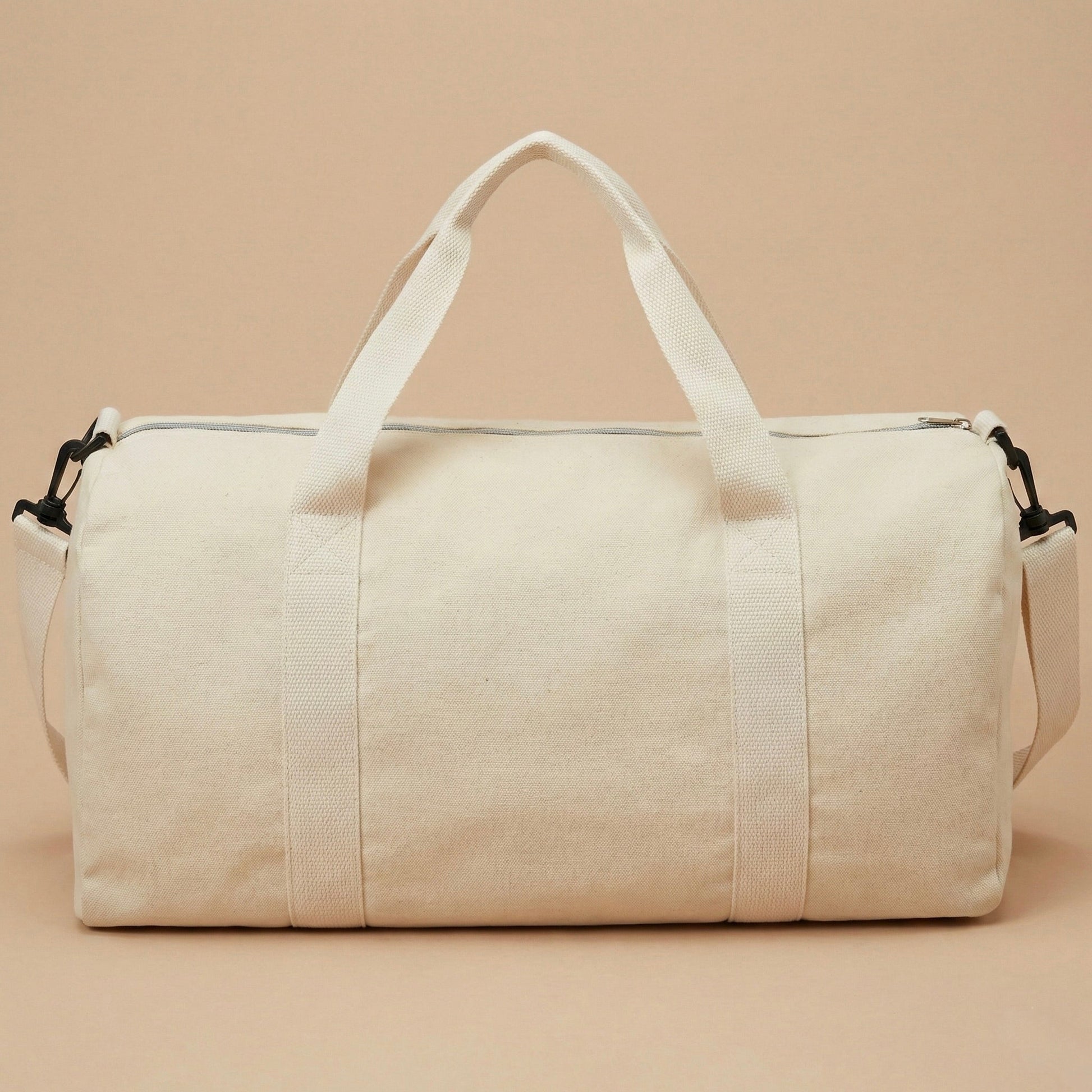 Cream Recycled Cotton and Polyester Duffel Bag - bundled joys co.