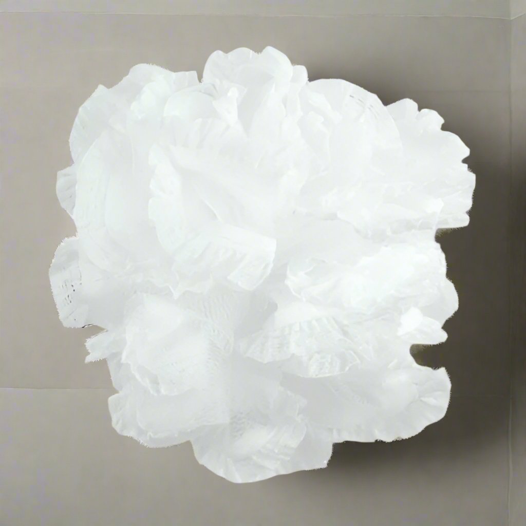 Exfoliating White Bath Ruffle - bundled joys co.
