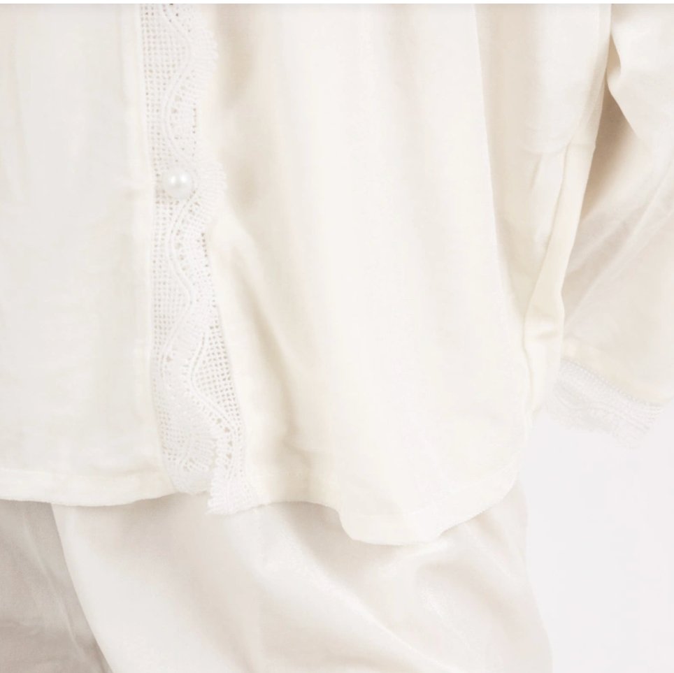 Lace Trimmed Pyjama Set - bundled joys co.