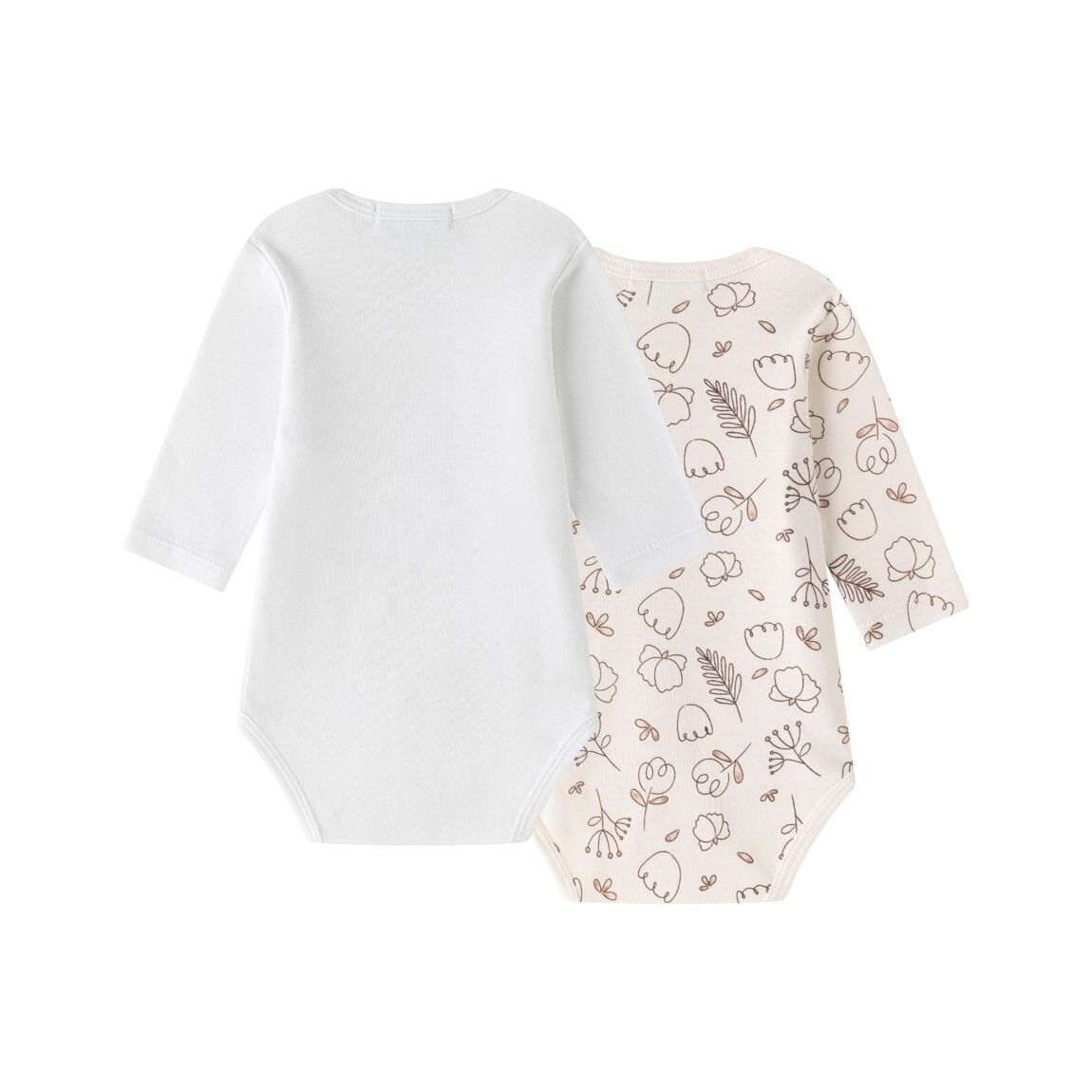 Long Sleeve Footless Baby Bodysuit - Cloud - bundled joys co.