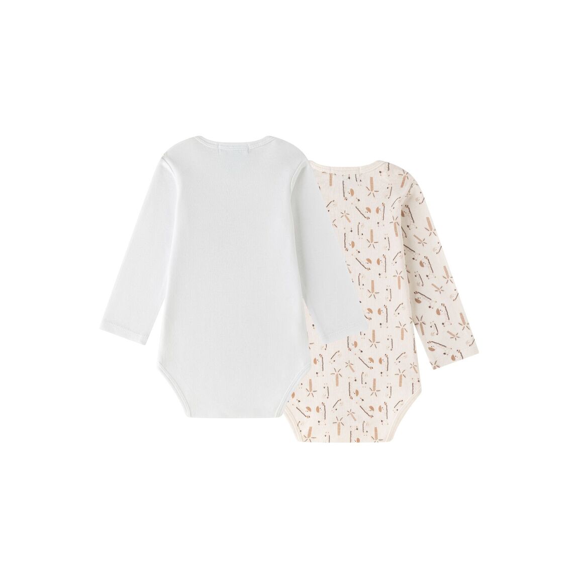 Long Sleeve Footless Baby Bodysuit - Giraffe - bundled joys co.