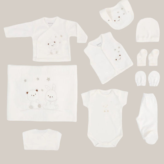 Newborn 10 Piece Set - Teddy Bear - bundled joys co.