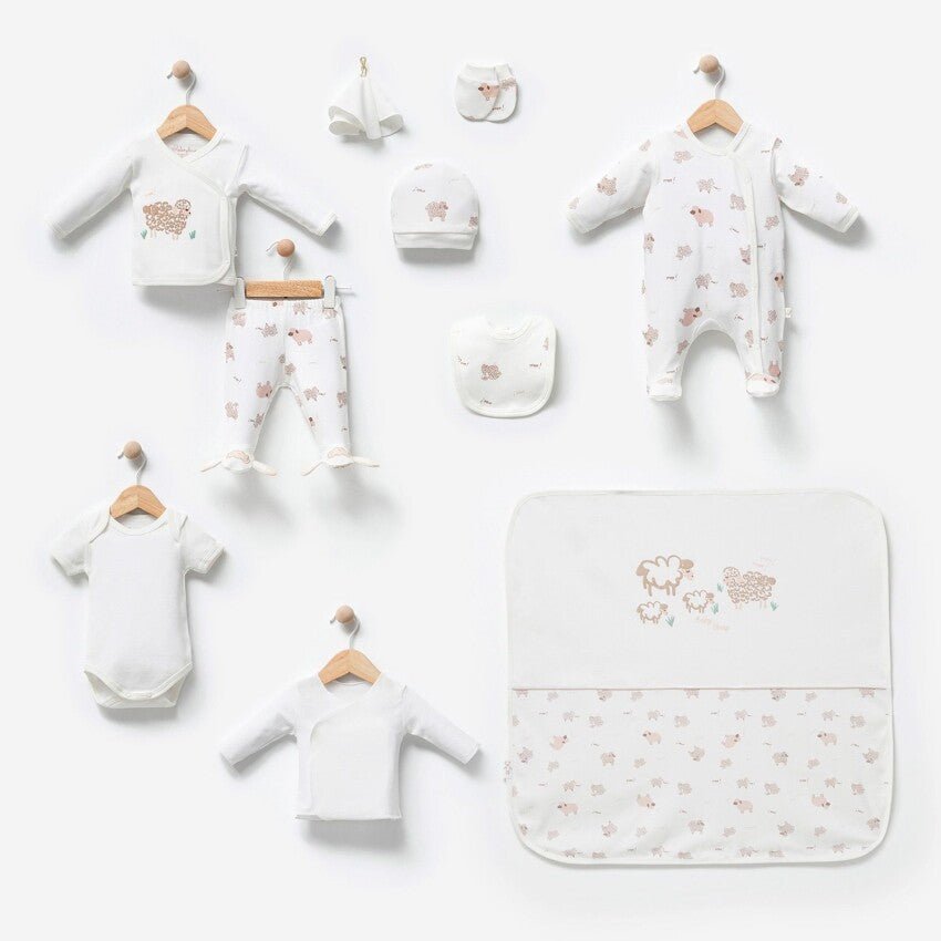 Newborn Clothing 10 Piece Set - Sheep - bundled joys co.