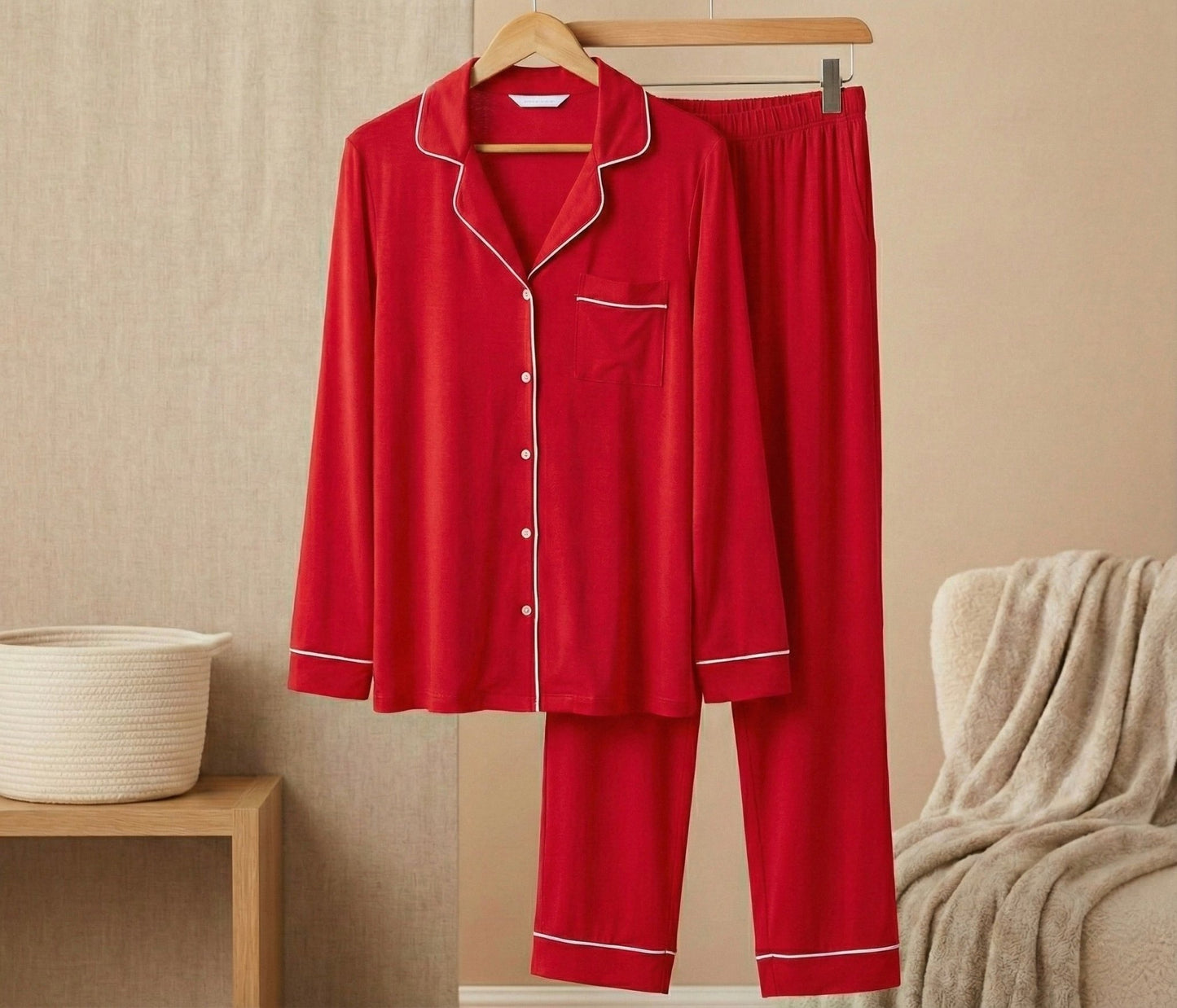 Pyjamas with White Trim - bundled joys co.
