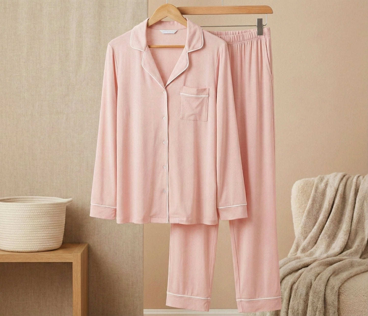 Pyjamas with White Trim - bundled joys co.