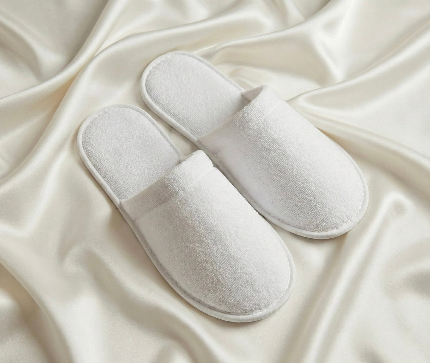 White Closed Toe Slippers - bundled joys co.